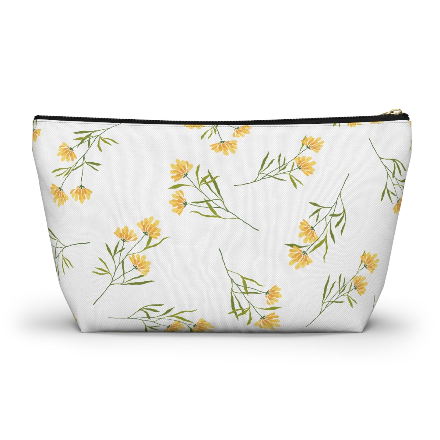 Customizable: Floral Accessory Pouch, Cute Makeup Bag, Travel Organizer, Gift for Her, Spring Flowers, Eco-Friendly Storage