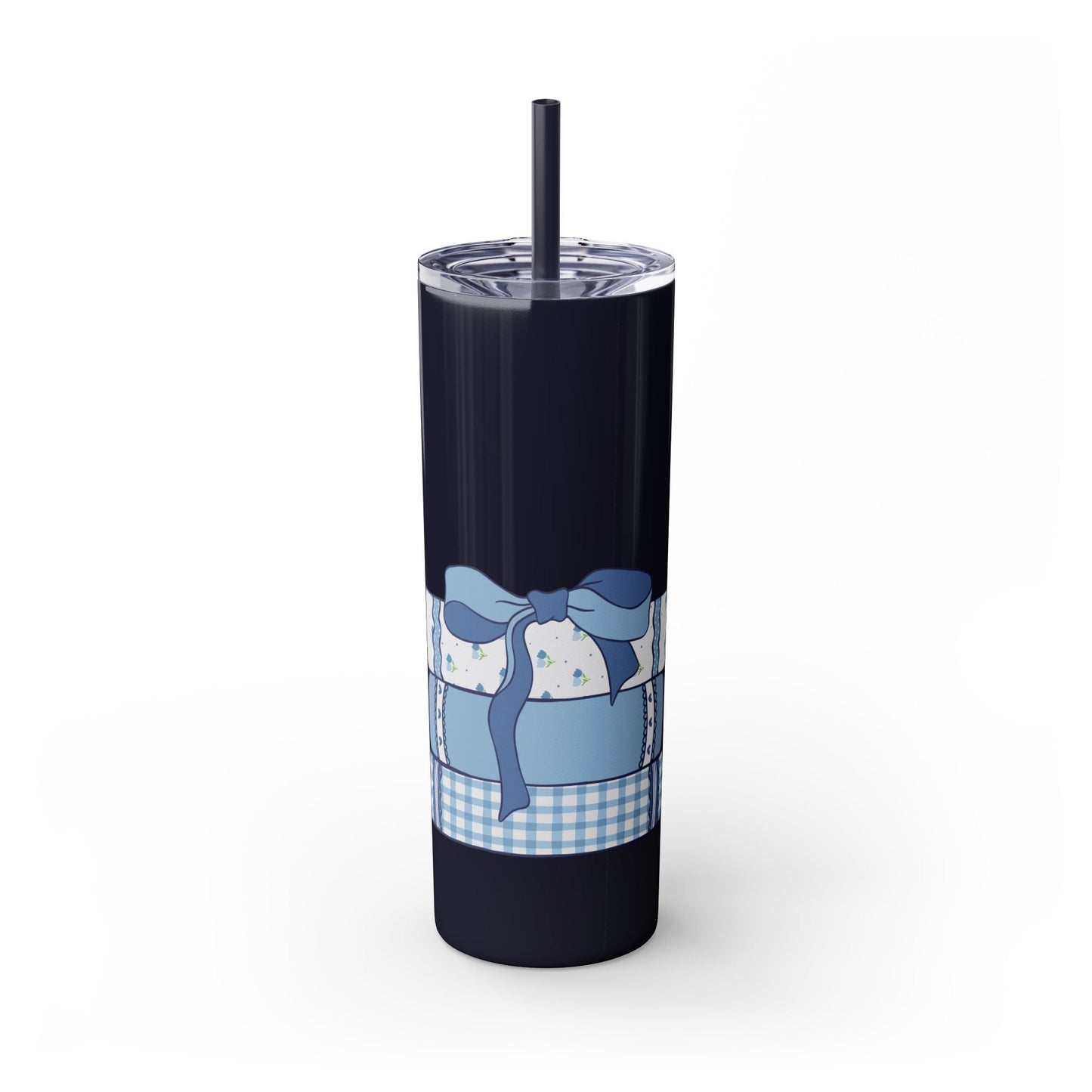 Customizable: Girly Book Club Skinny Tumbler with Straw, 20oz | Perfect for Events, Gifts, Coffee, and Summer Drinks