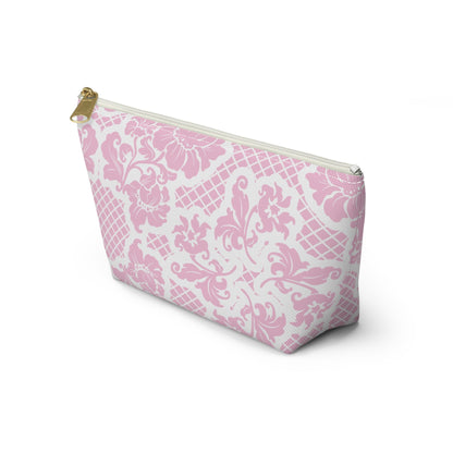Customizable: Chic Floral Accessory Pouch | Makeup Bag, Organizer, Travel Essentials, Gift for Her, Pink Floral Design