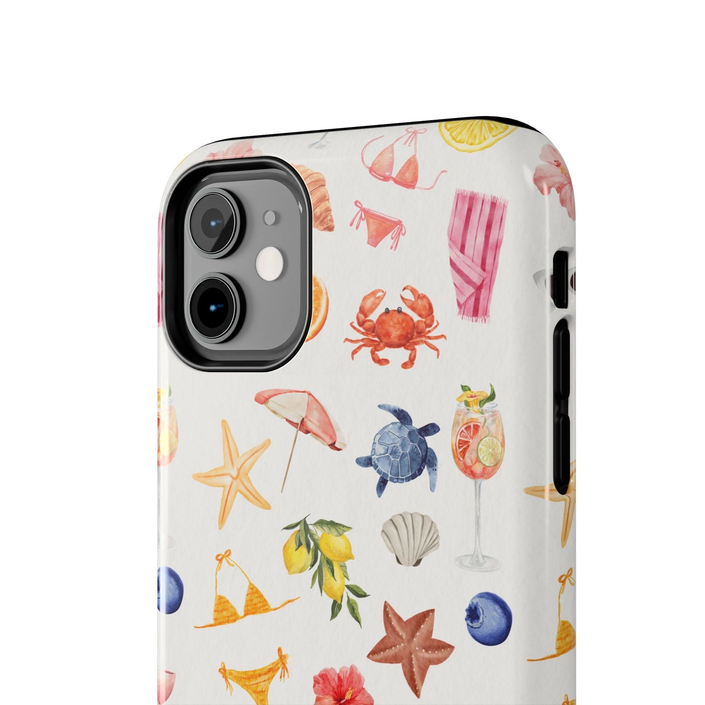 Customizable: Tropical Summer Phone Case, Vivid Coastal Design, Perfect Gift for Beach Lovers, Vacation Memories, Durable Tough Cases