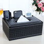 Multifunctional leather tissue box