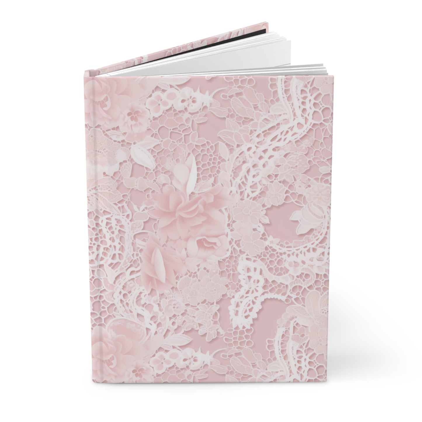 Customizable: Floral Lace Hardcover Journal for Elegant Writing, Gift for Her, Romantic Diary, Travel Journal, Scrapbooking