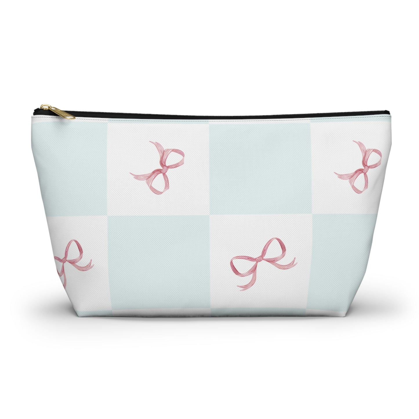 Customizable: Charming Ribbon Accessory Pouch, Makeup Bag, Gift for Her, T-bottom Style, Cute Storage, Birthday Present, Bridesmaid Gift