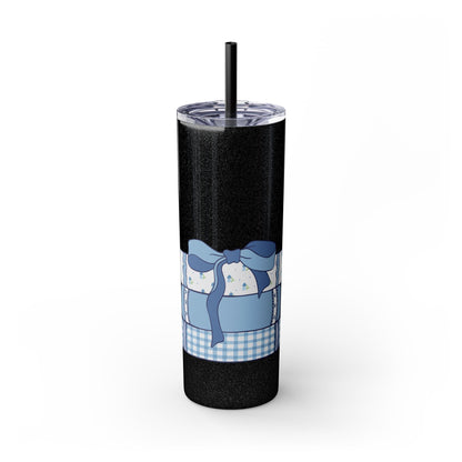 Customizable: Girly Book Club Skinny Tumbler with Straw, 20oz | Perfect for Events, Gifts, Coffee, and Summer Drinks