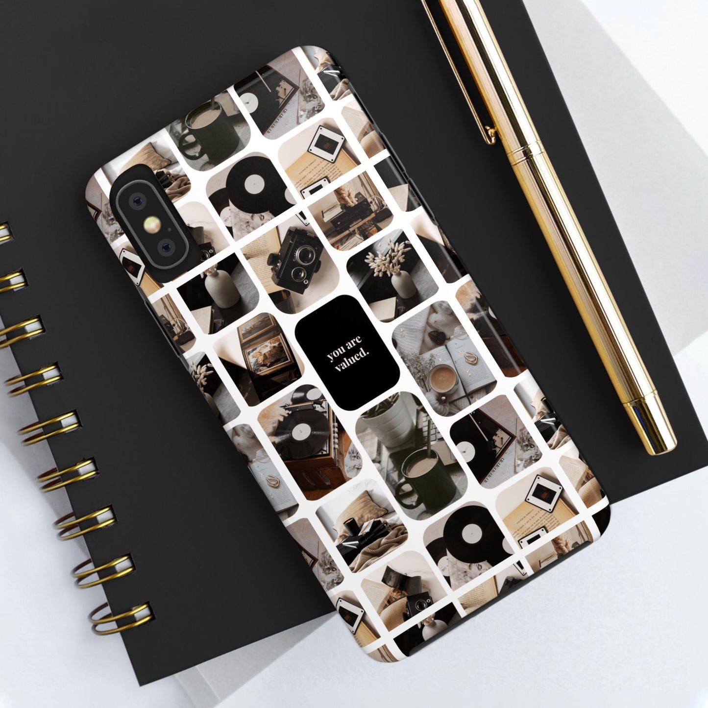Retro Collage Phone Case - You Are Valued, Durable Protection for Your Device, Thoughtful Gift for Friends & Family, Perfect for Any [...]