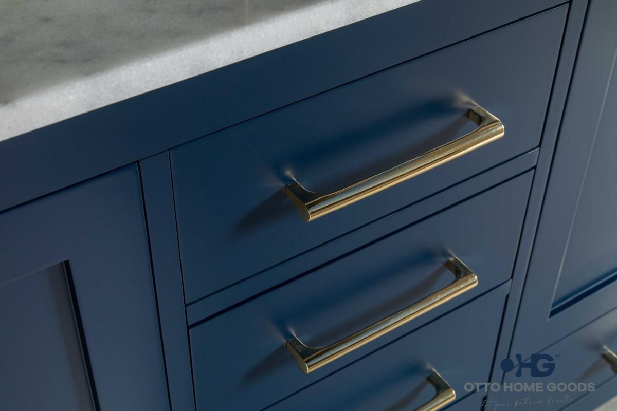 Ashley 60" Blue Single Bowl Bathroom Cabinet