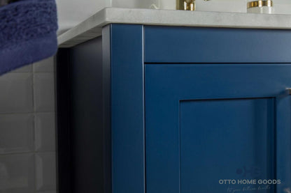Ashley 60" Blue Single Bowl Bathroom Cabinet
