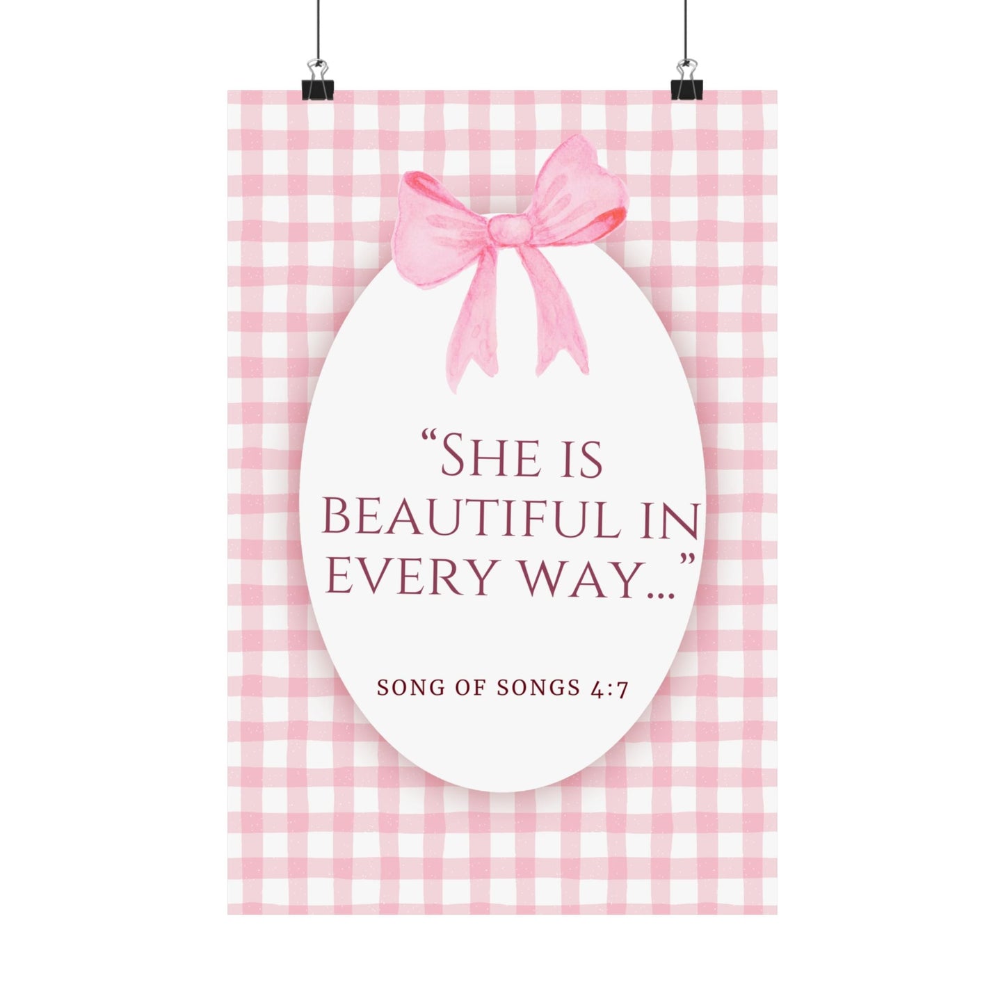 Inspirational Wall Art Poster, Motivational Decor, Gift for Her, Perfect Dorm Decor, Christian Home Decoration