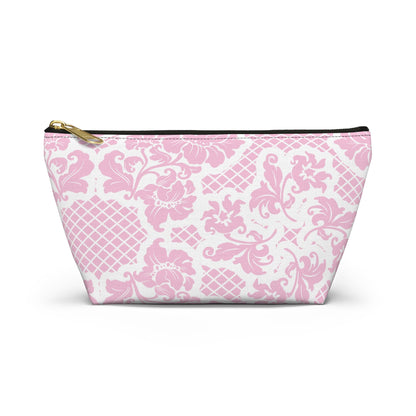 Customizable: Chic Floral Accessory Pouch | Makeup Bag, Organizer, Travel Essentials, Gift for Her, Pink Floral Design