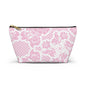 Customizable: Chic Floral Accessory Pouch | Makeup Bag, Organizer, Travel Essentials, Gift for Her, Pink Floral Design