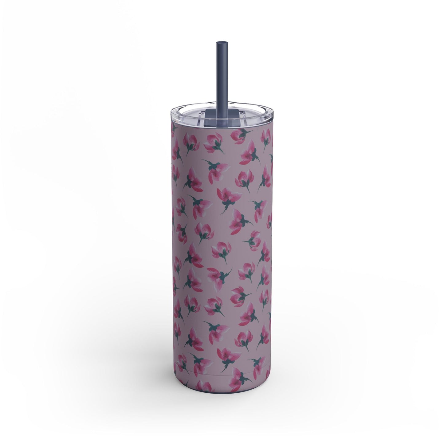 Customizable: Floral Pattern Tumbler, Personalized Gift for Coffee Lovers, Travel Mug for Women, Insulated Drinkware, Trendy Water Bottle