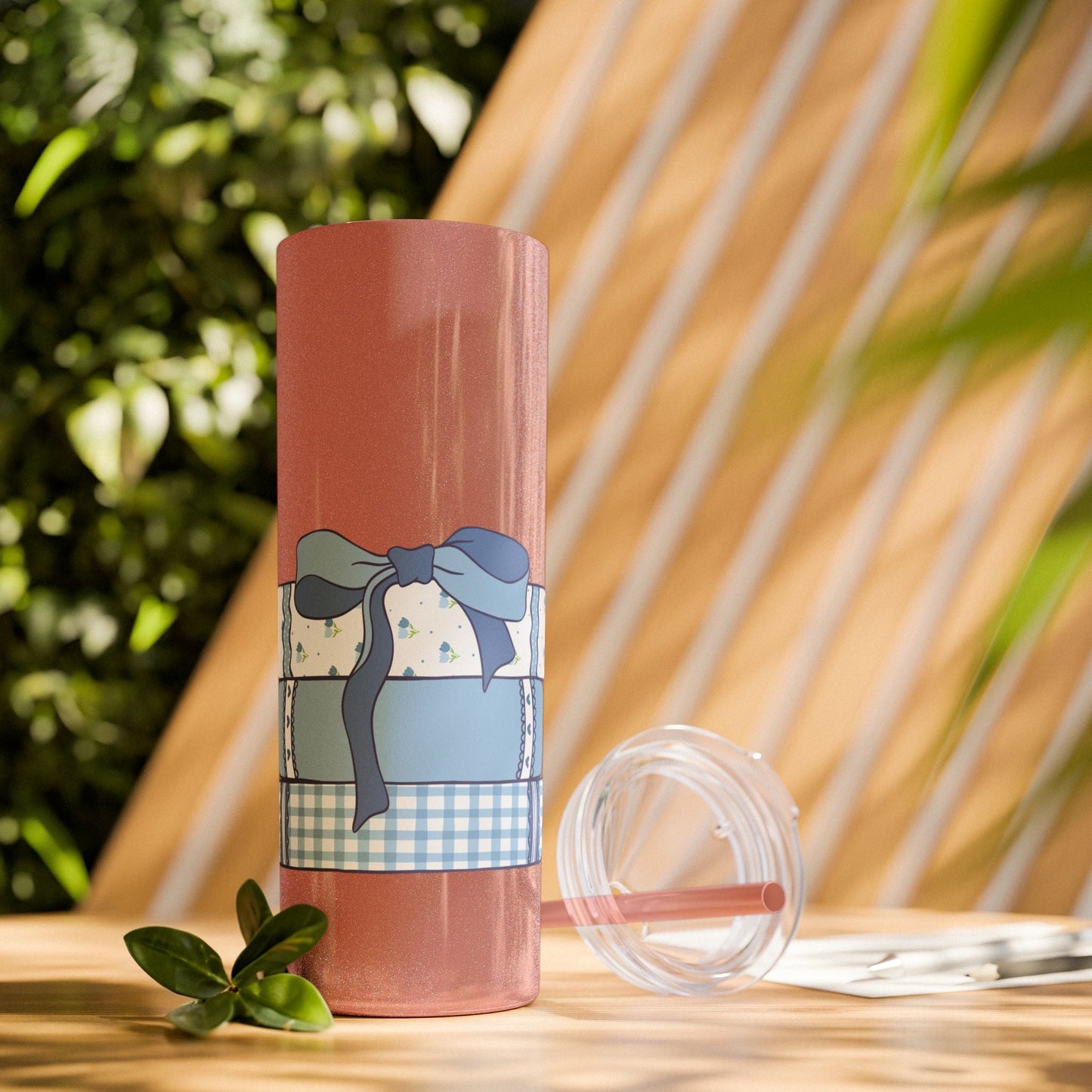 Customizable: Girly Book Club Skinny Tumbler with Straw, 20oz | Perfect for Events, Gifts, Coffee, and Summer Drinks