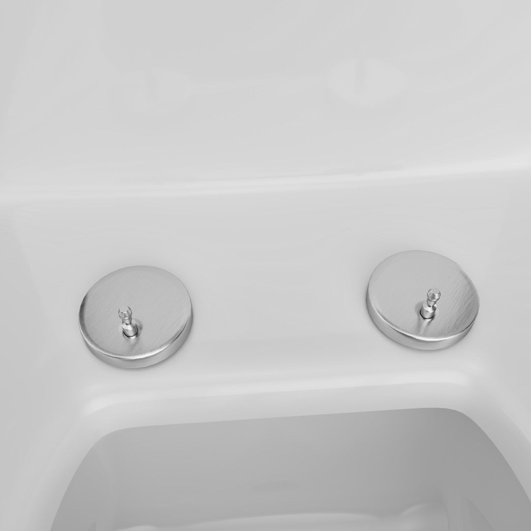 Zion 12 inch Floor Mounted 1-piece 1.28 GPF Tornado Flush Elongated Toilet in White Seat Included