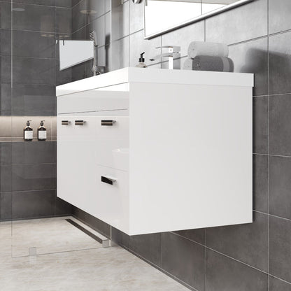 Eviva Lugano Bath Vanity with Acrylic Top and Integrated Sink (24"-84")