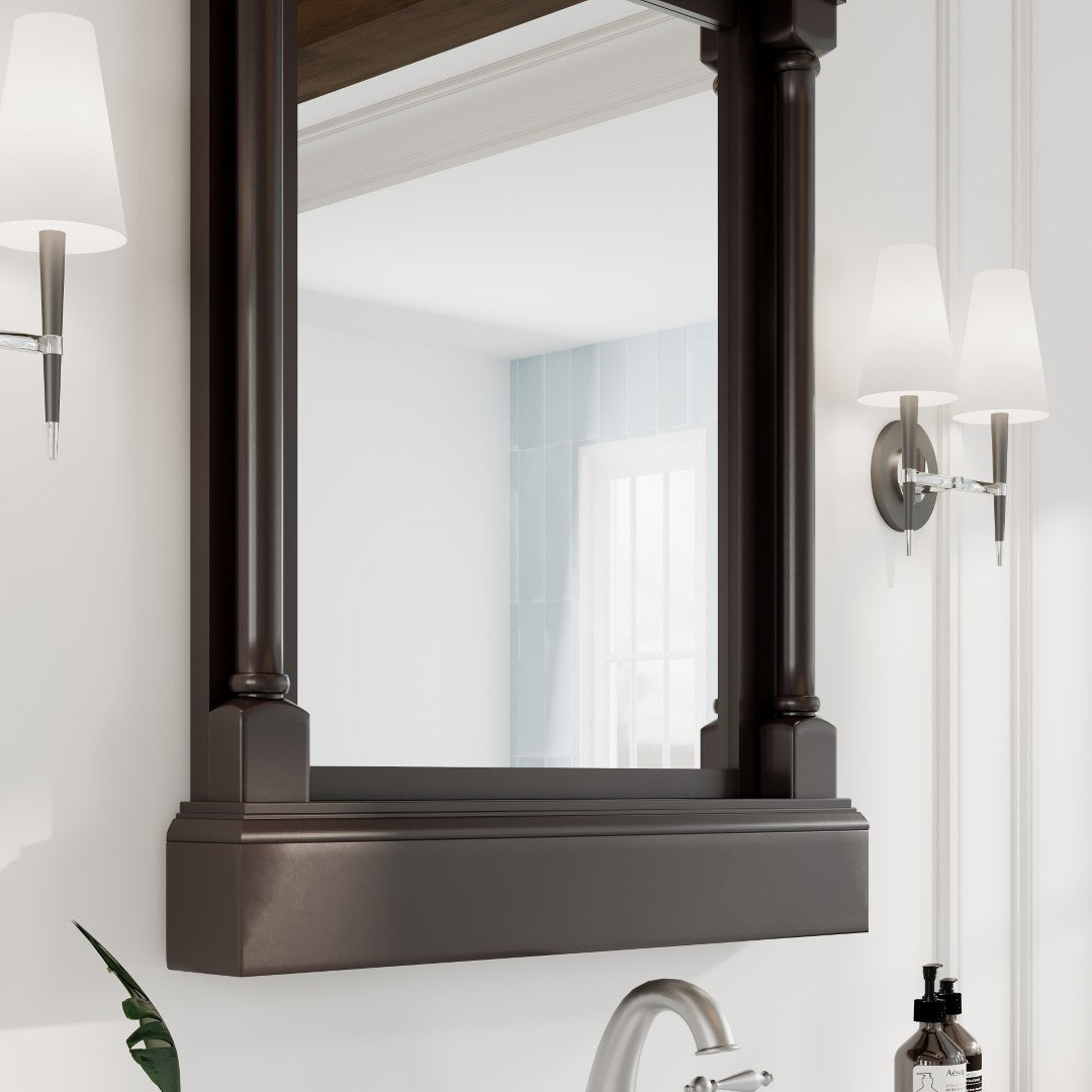 Eviva Preston Aged Chocolate Solid Wood Framed Mirror