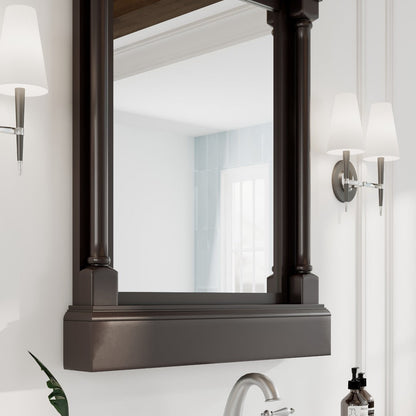Eviva Preston Aged Chocolate Solid Wood Framed Mirror