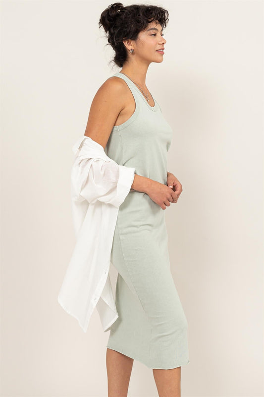 Sleeveless Shift Midi Dress