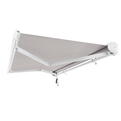 [14x10FT] Awntech Key West Premium Electric Outdoor Motorized Retractable Awning [FCL14/FCR14-SBY] (SAK46935)