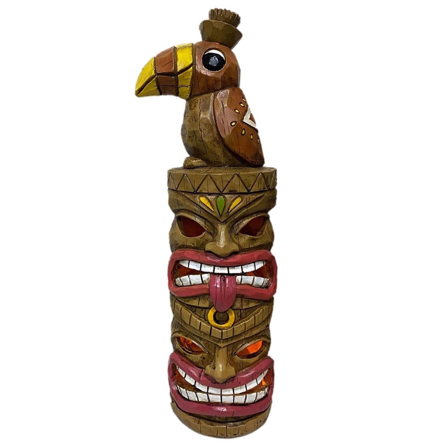 15" Solar Double Tiki With Bird