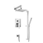 Flusso 150.3350 Two Output Shower Set With Shower Head, Hand Held And Slide Bar