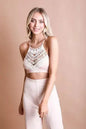 Crochet Lace High Neck Bralette