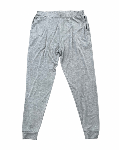 Gray sweatpants on a white background