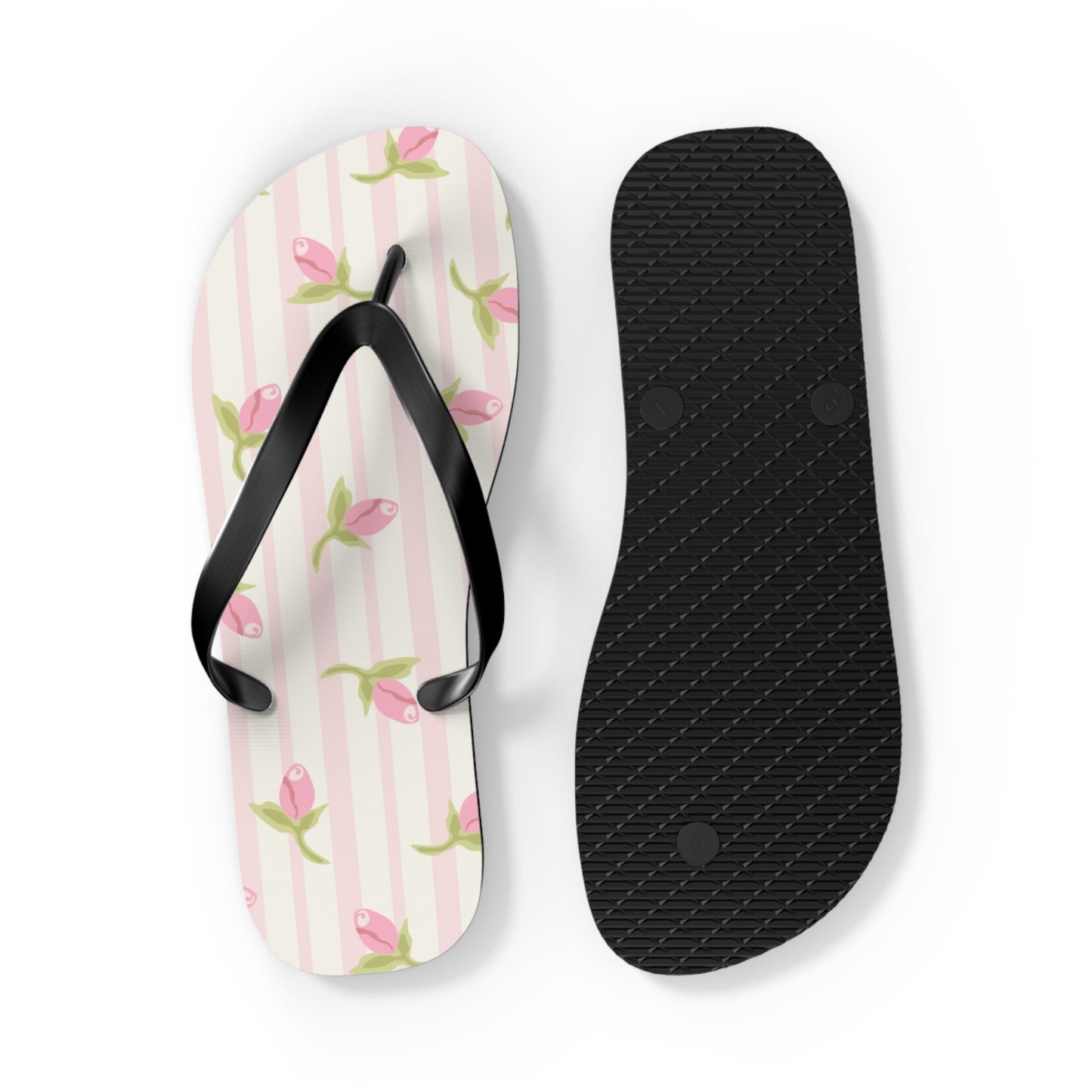 Customizable: Chic Floral Flip Flops for Summer, Trendy Beach Sandals, Perfect for Vacation, Gifts for Her