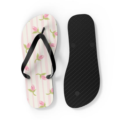 Customizable: Chic Floral Flip Flops for Summer, Trendy Beach Sandals, Perfect for Vacation, Gifts for Her