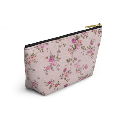 Customizable: Floral Accessory Pouch, Makeup Bag, Travel Organizer, Gift for Her, Pink Floral Bag, Cosmetic Case, Everyday Essentials