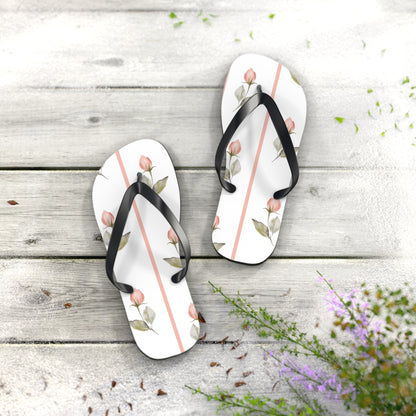 Customizable: Floral Flip Flops - Summer Footwear, Beach Sandals, Vacation Essentials, Gift for Her