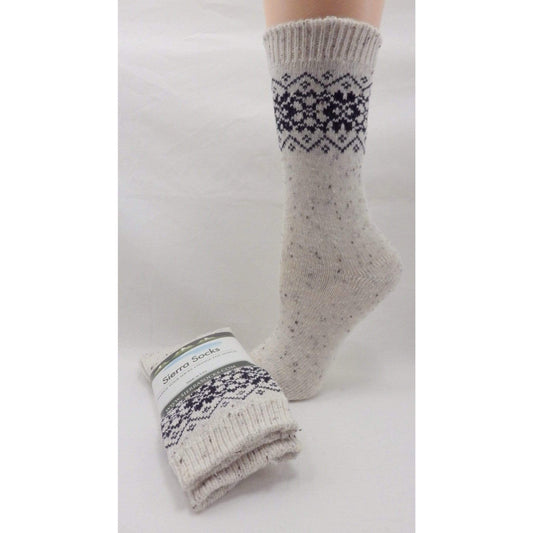 Weave Design Twisted Cotton Crew Socks