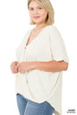 ZENANA Plus Rayon Span Crepe Layered-Look Top