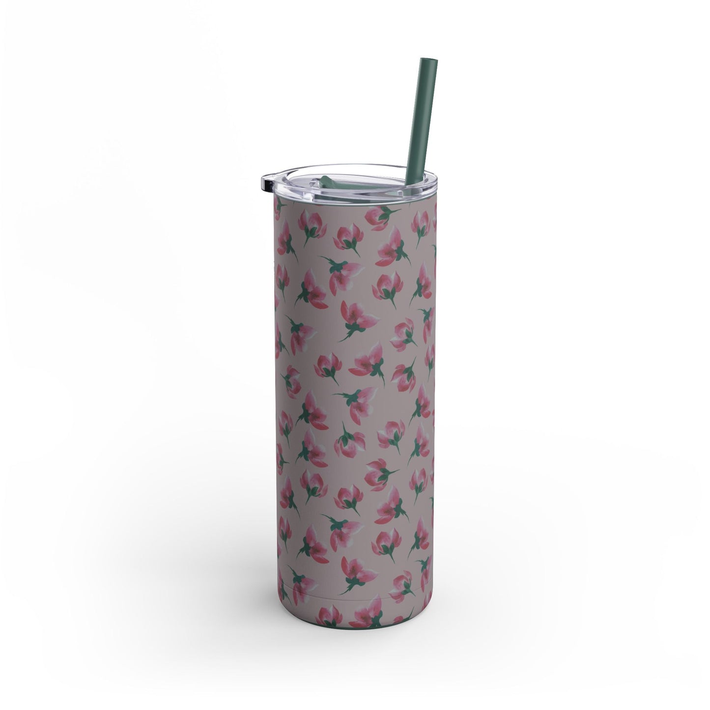Customizable: Floral Pattern Tumbler, Personalized Gift for Coffee Lovers, Travel Mug for Women, Insulated Drinkware, Trendy Water Bottle
