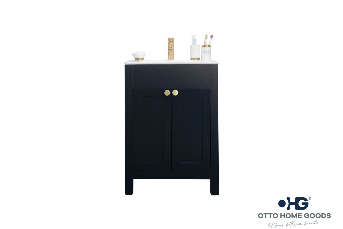 Aria Black 24" Bathroom Cabinet