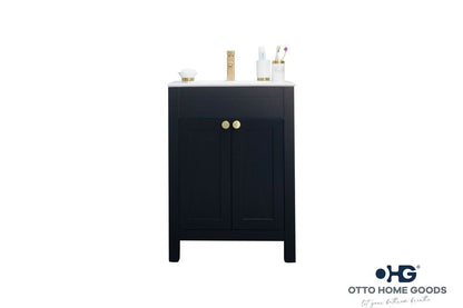 Aria Black 24" Bathroom Cabinet