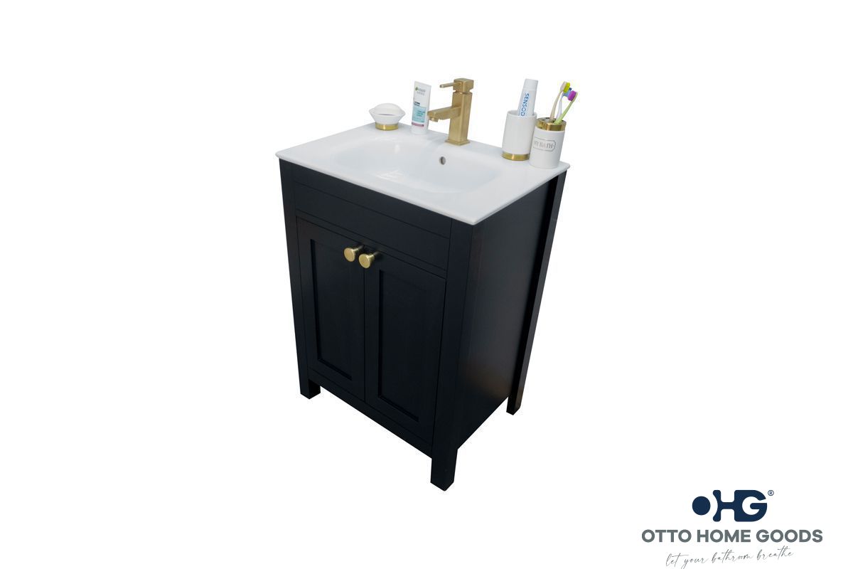 Aria Black 24" Bathroom Cabinet
