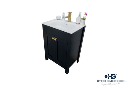 Aria Black 24" Bathroom Cabinet