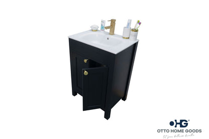 Aria Black 24" Bathroom Cabinet