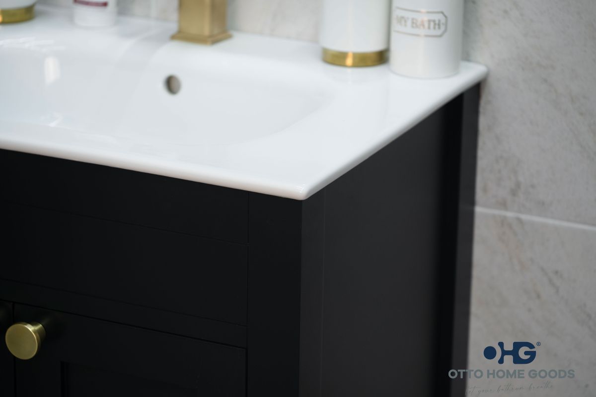 Aria Black 24" Bathroom Cabinet
