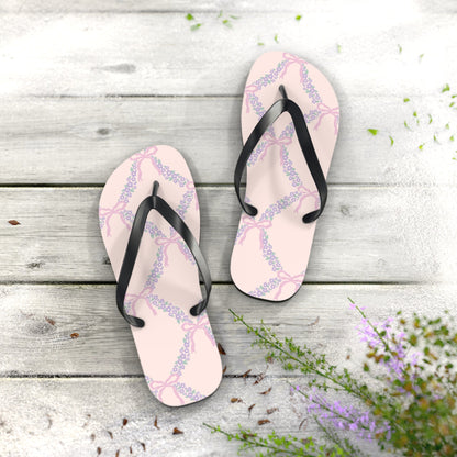 Customizable: Charming Floral Flip Flops, Summer Sandals, Beachwear, Vacation Footwear, Gift for Her, Casual Summer Fashion