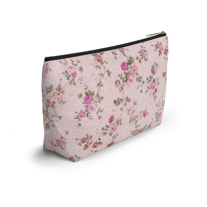 Customizable: Floral Accessory Pouch, Makeup Bag, Travel Organizer, Gift for Her, Pink Floral Bag, Cosmetic Case, Everyday Essentials