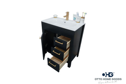 Aria Black 30" Bathroom Cabinet