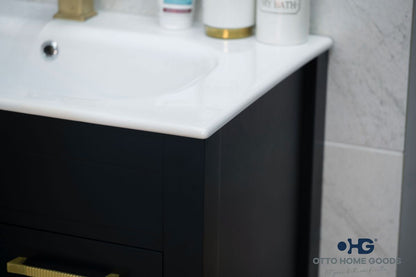 Aria Black 30" Bathroom Cabinet