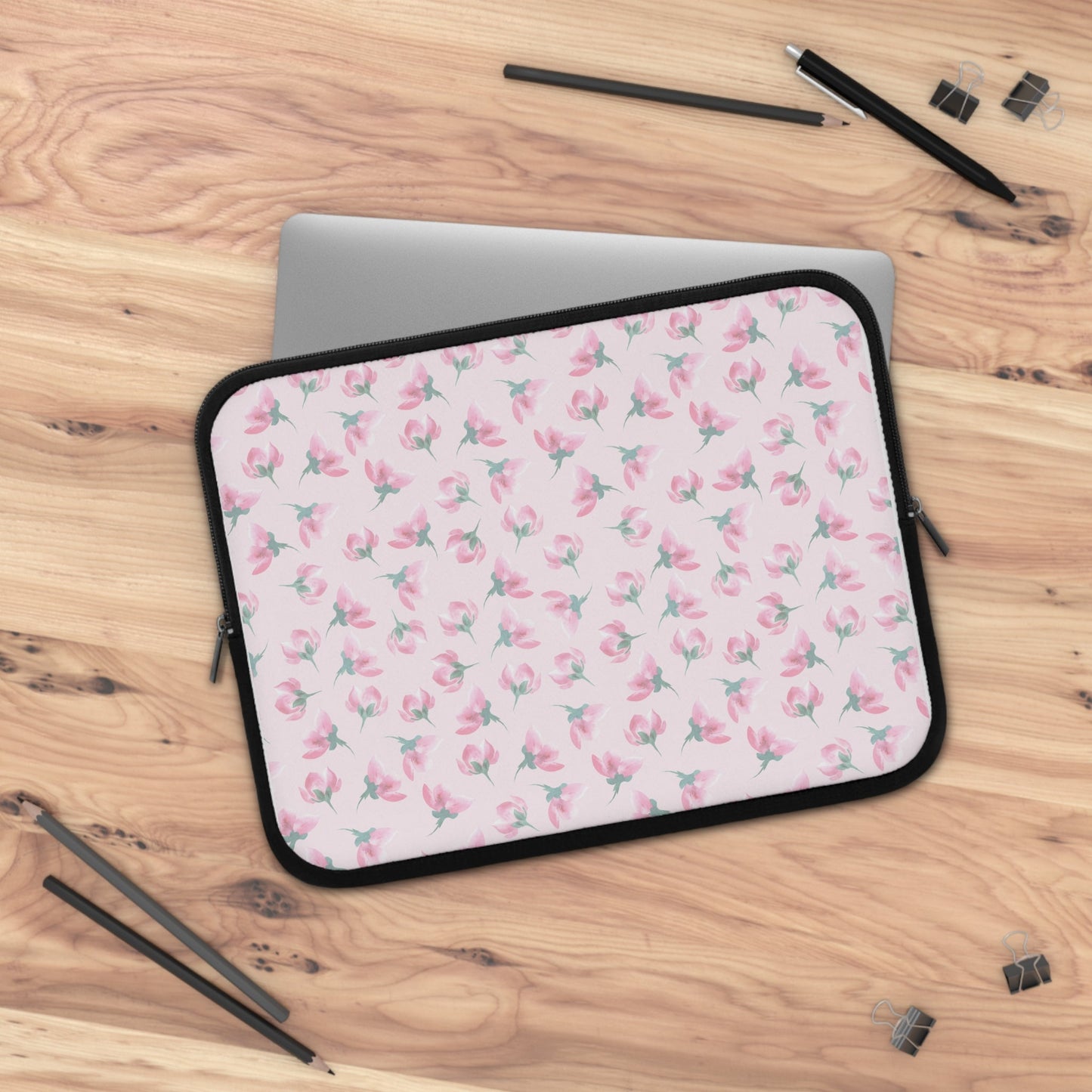 Customizable: Floral Laptop Sleeve - Cute Tech Accessory, Perfect for Gifts, Back to School, College Work, Home Office
