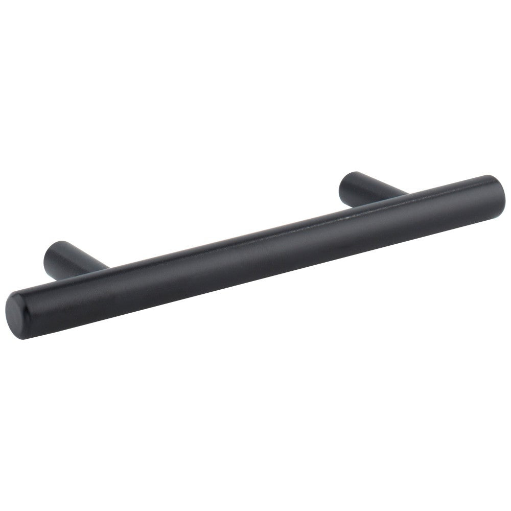 96 mm Center-to-Center Hollow Matte Black Stainless Steel Naples Cabinet Bar Pull