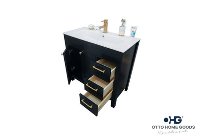 Aria Black 36" Bathroom Cabinet
