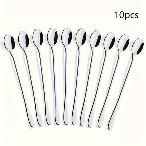 Set of 410 Stainless Steel Long Iced Tea Spoons