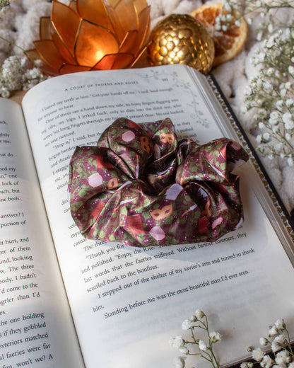 Meaggie Moos - Bookish Satin Scrunchie | A Court of Thorns and Roses