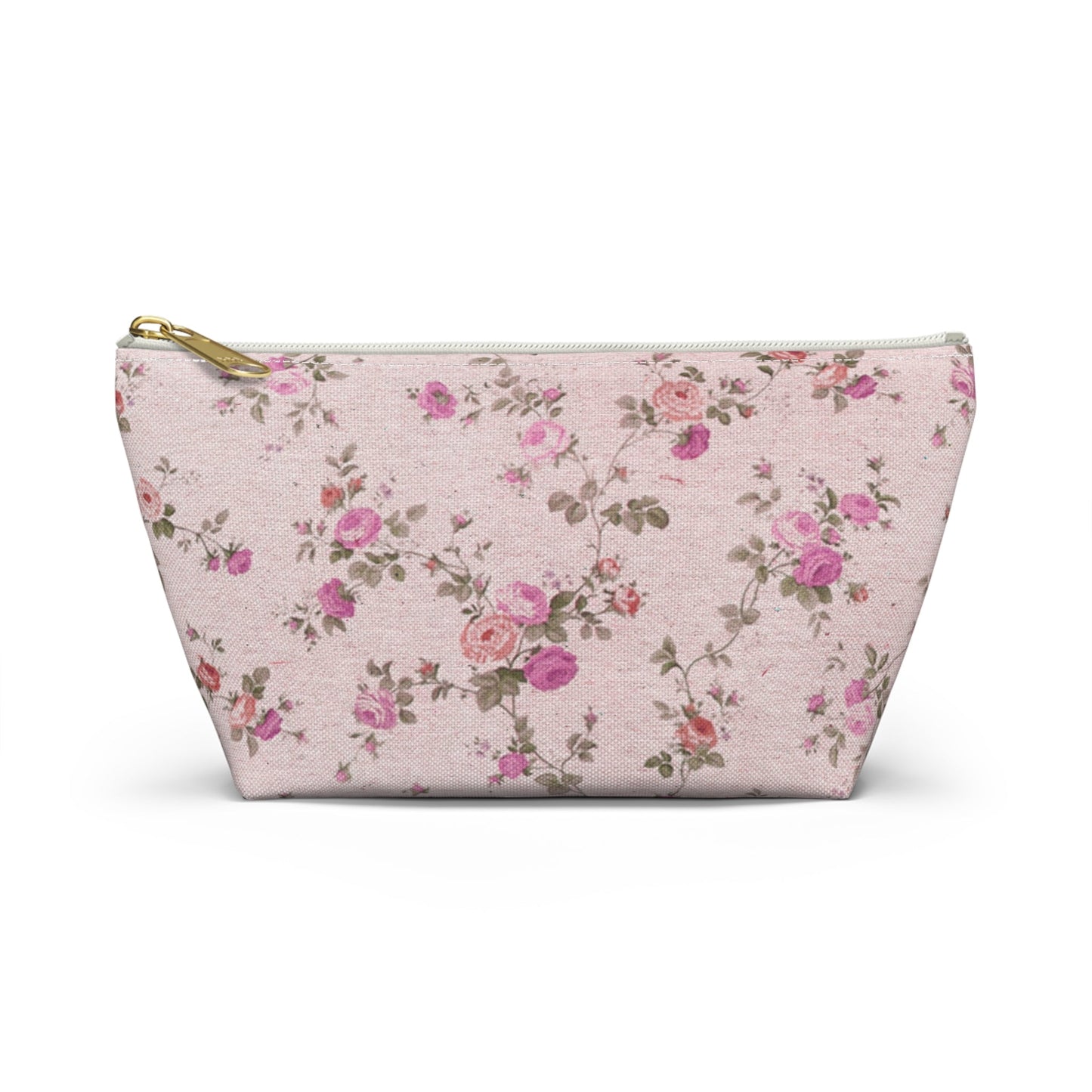 Customizable: Floral Accessory Pouch, Makeup Bag, Travel Organizer, Gift for Her, Pink Floral Bag, Cosmetic Case, Everyday Essentials