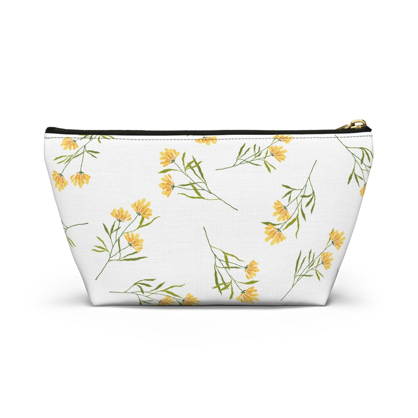 Customizable: Floral Accessory Pouch, Cute Makeup Bag, Travel Organizer, Gift for Her, Spring Flowers, Eco-Friendly Storage
